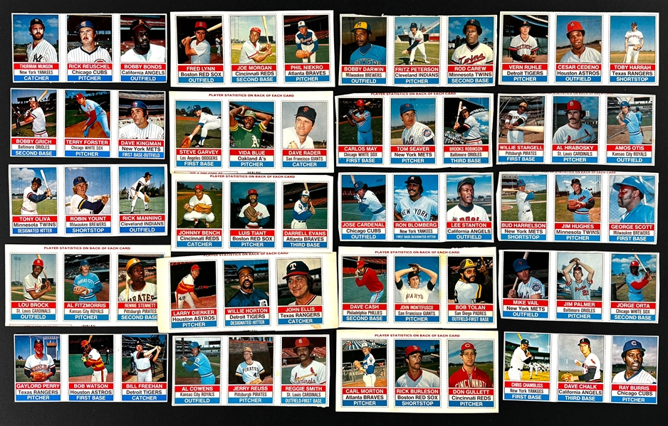 1976 Hostess Baseball Complete Set - 50 3-Card Panels (150)