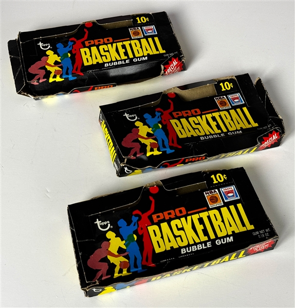 1971 Topps Basketball Display Box Trio (3)