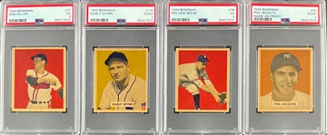 1949 Bowman Baseball Hall of Famer PSA-Graded Collection (4)