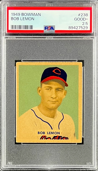 1949 Bowman #238 Bob Lemon - PSA GD+ 2.5