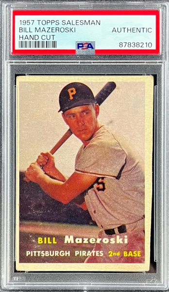 1957 Topps "Salesman Sample" Bill Mazeroski - PSA Authentic