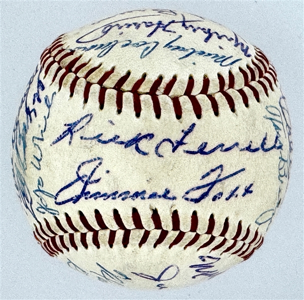 Baseball Hall of Famers Signed Baseball (27) Incl. Jimmie Foxx, Lefty Grove, Rick Ferrell and Others (Beckett Authentic) - Mickey Harris Collection