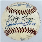 Boston Red Sox Hall of Famers and Stars Multi-Signed Baseball (15 Signatures) Incl. Lefty Grove, Rick Farrell and Others (Beckett Authentic) - Mickey Harris Collection