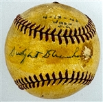 President Dwight D. Eisnhower Signed Baseball Signed for Red Sox Pitcher Mickey Harris (Beckett Authentic) 