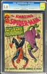 The Amazing Spider-Man #6 (Marvel, 1963) CGC VG/FN 5.0 - First Appearance of The Lizard!