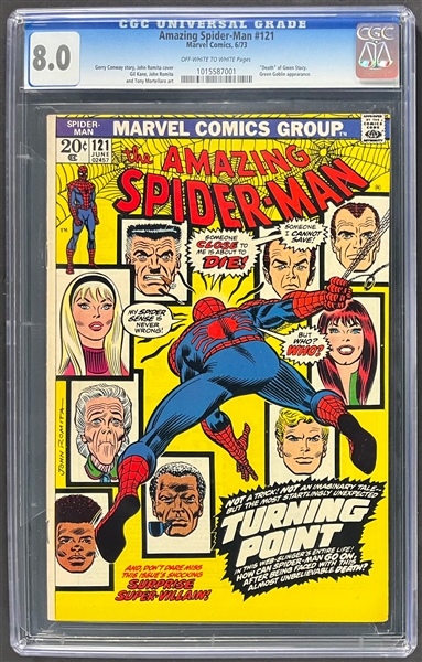 The Amazing Spider-Man #121 (Marvel, 1973) CGC VF 8.0 - "Death" of Gwen Stacy!