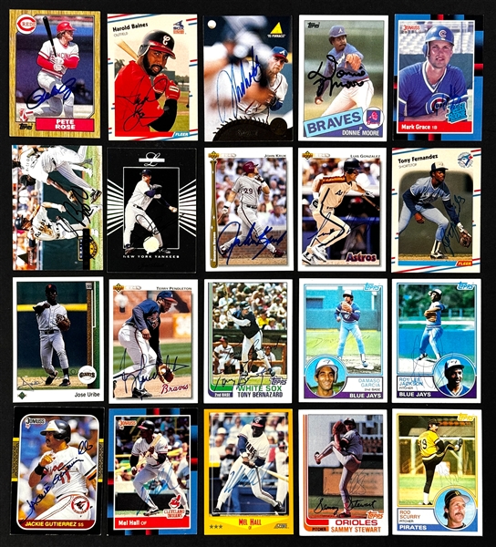 1980s and 1990’s Topps, Fleer, Donruss and Score Signed Baseball Card Collection (1000+)