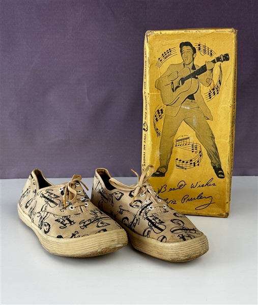 1956 Elvis Presley Enterprises Shoes in Original Intact Box - A Rare Survivor!