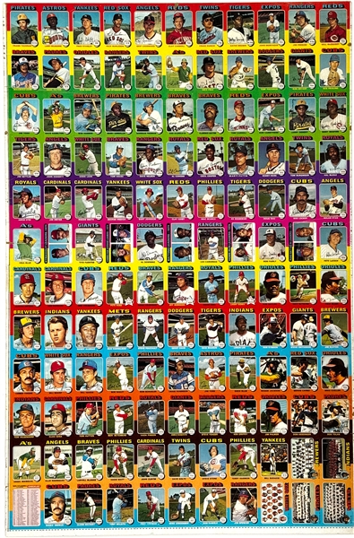 1975-1979 Topps Baseball Uncut Sheet Collection (8)