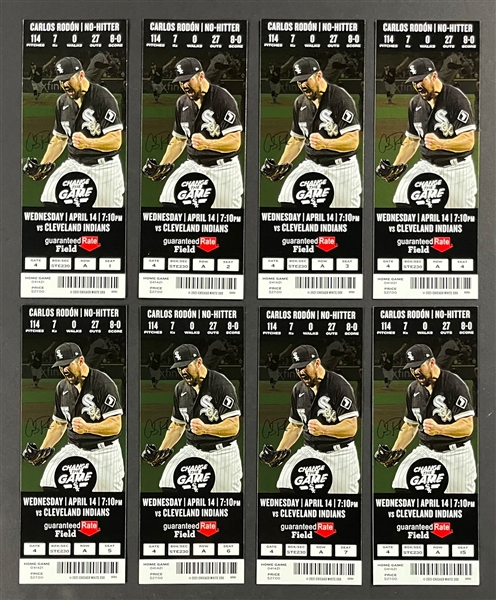 2021 Chicago White Sox Season Tickets (8) Carlos Rodon Pictorial Variation