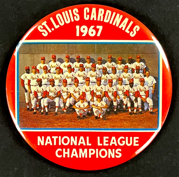 1967 St. Louis Cardinals National League Champions JUMBO Stand Up Button