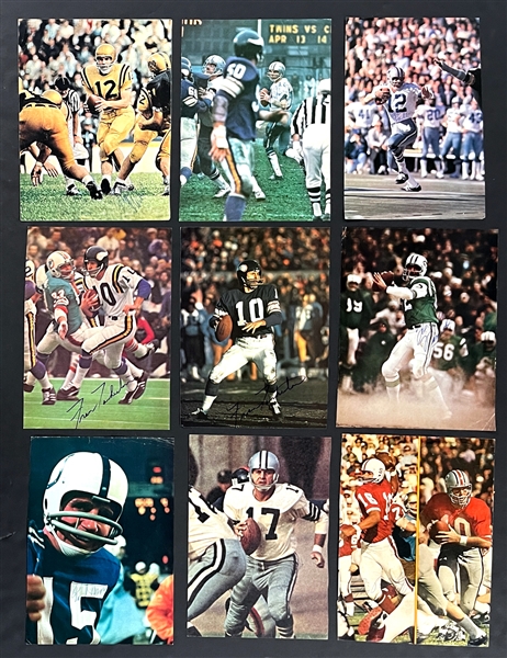 Football Hall of Famers and Stars Signed 8x10 Color Magazine Photos Collection (39) Incl. Namath, Staubach and Others (Beckett Authentic)