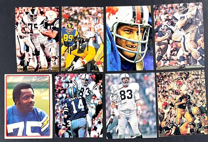 Football Hall of Famers and Stars Signed 8x10 Color Magazine Photos Collection (31) Incl. Karras, Merlin Olsen, Deacon Jones and Others (Beckett Authentic)