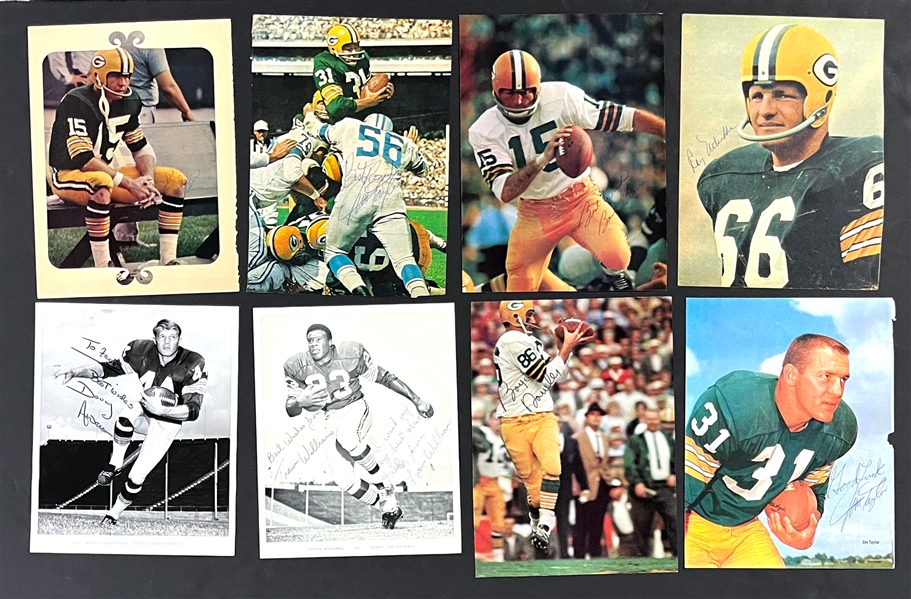 Green Bay Packers Stars Signed 8x10 Color Magazine Photos Collection (11) Incl. Nitschke, Starr, Hornung and Others (Beckett Authentic)