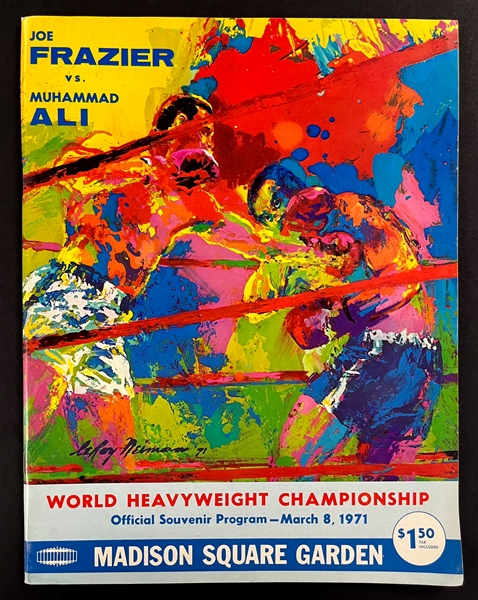 1971 Muhammad Ali vs Joe Frazier Heavyweight Championshiop Site Program