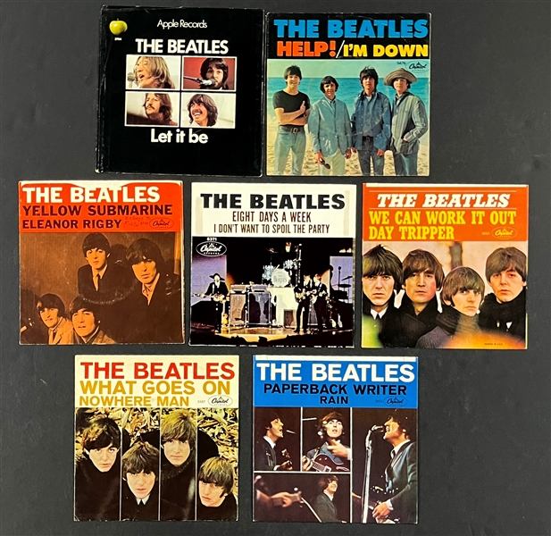 Beatles 45 RPM Picture Sleeves (7) Tougher Group