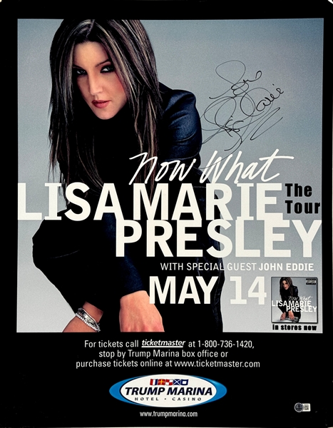 Lisa Marie Presley Signed Concert Poster for Her Album <em>Now What</em> (Beckett Authentic)