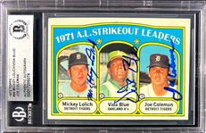 1972 Topps Baseball Signed Card Collection (7) (Beckett Authentic)