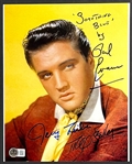 Elvis Presley Photo Signed by Songwriters Jerry Leiber and Mike Stoller ("Jailhouse Rock") and Paul Evans ("Something Blue")  (Beckett Authentic)