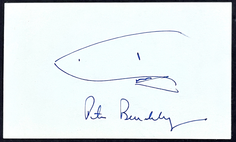 Peter Benchley (Author/Screenwriter of <em>Jaws</em>) Signed Drawing of Great White Shark! (BAS)