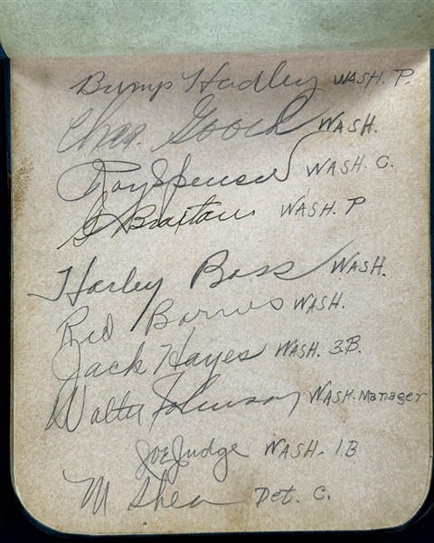 1920s-1930s Walter Johnson and Other Baseball Hall of Famers and Stars Autograph Book with 80+ Signatures (Beckett Authentic)