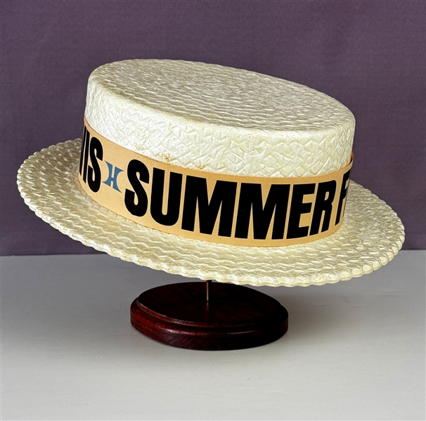 Early 1970s “Elvis Summer Festival / RCA / Hilton” Styrofoam “Straw” Hat from his Las Vegas Concerts