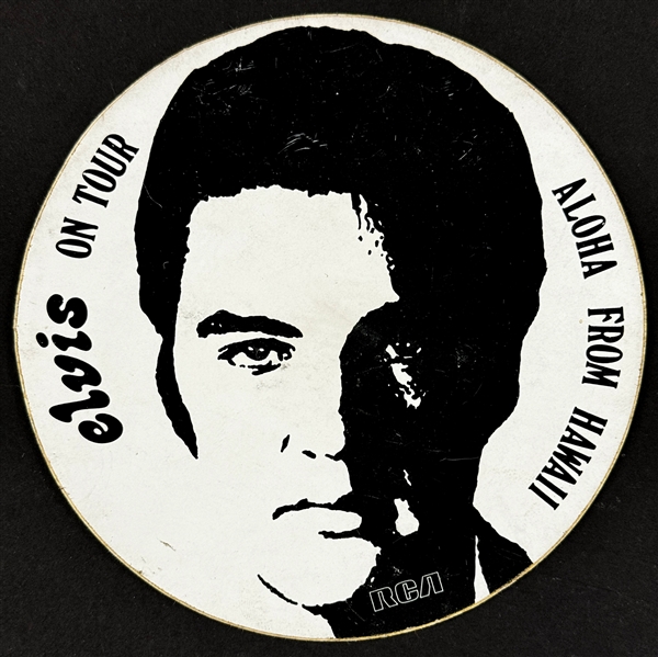 1973 "ELVIS ON TOUR - ALOHA FROM HAWAII" Prototype Backstage Pass with Adhesive Back