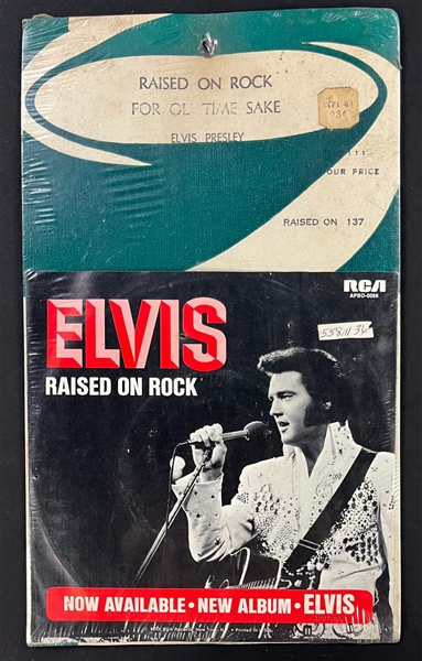 1973 Elvis Presley "Raised on Rock" / "For Ol Times Sake" (APBO-0088) SEALED 45 Single with Retail Rack Backer