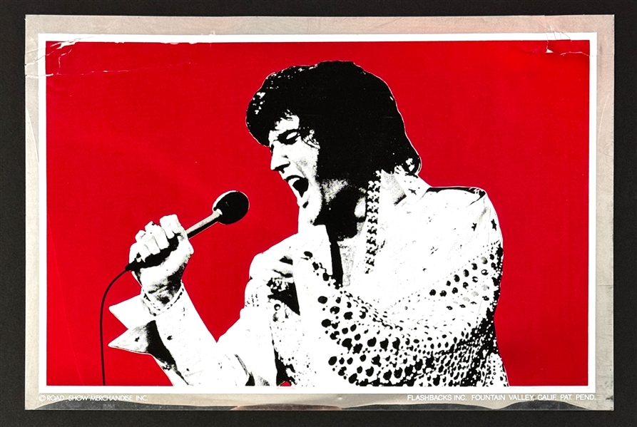 1972 Elvis Presley Prototype Mylar Poster Created by Flashbacks Inc. - Red Variations