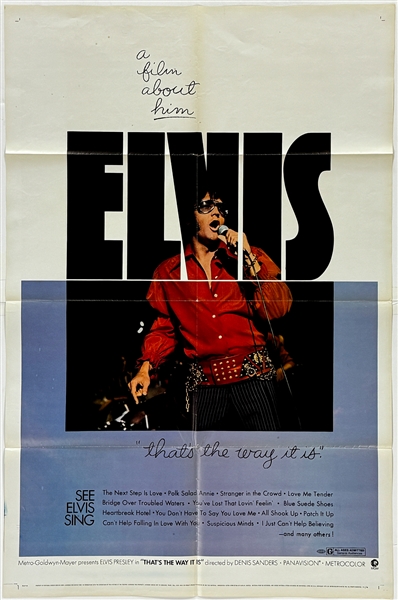 1971 <em>Elvis: Thats The Way It Is</em> One Sheet Movie Poster – Starring Elvis Presley