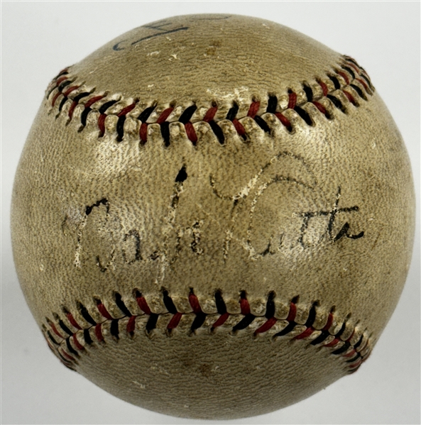 1930s Babe Ruth, Lou Gehrig, Hank Aaron and Pat OBrien Signed Baseball (Beckett Authentic)