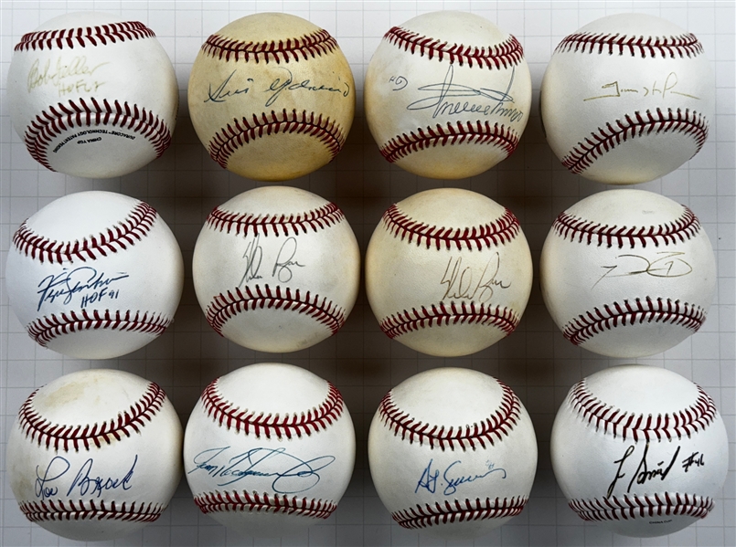 Baseball Hall of Famers and Stars Signed Baseballs (12) Incl. Nolan Ryan, Lou Brock and Others (Beckett Authentic)