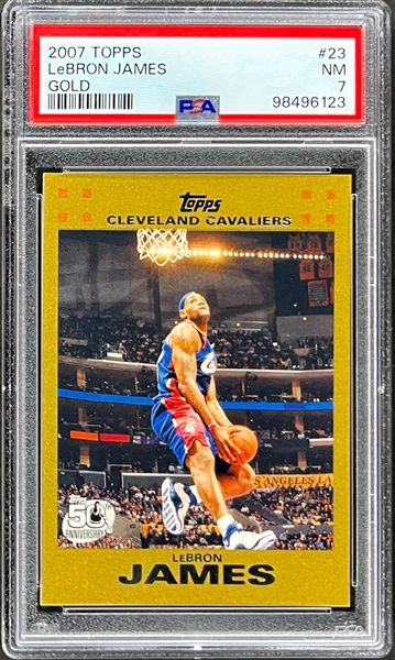 2007 Topps #23 Lebron James LE (650/2007) - PSA NM 7