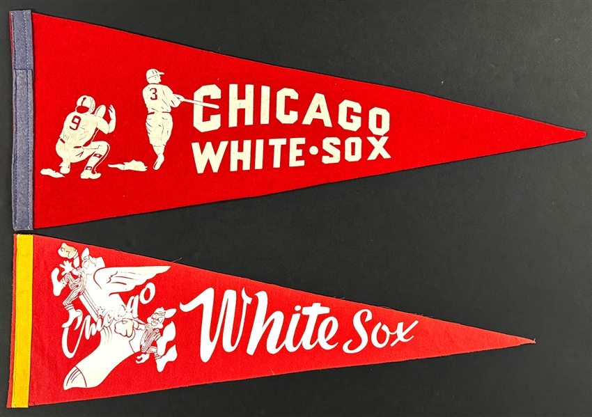 1940s to 1970s Chicago White Sox Vintage Pennant Collection of 5