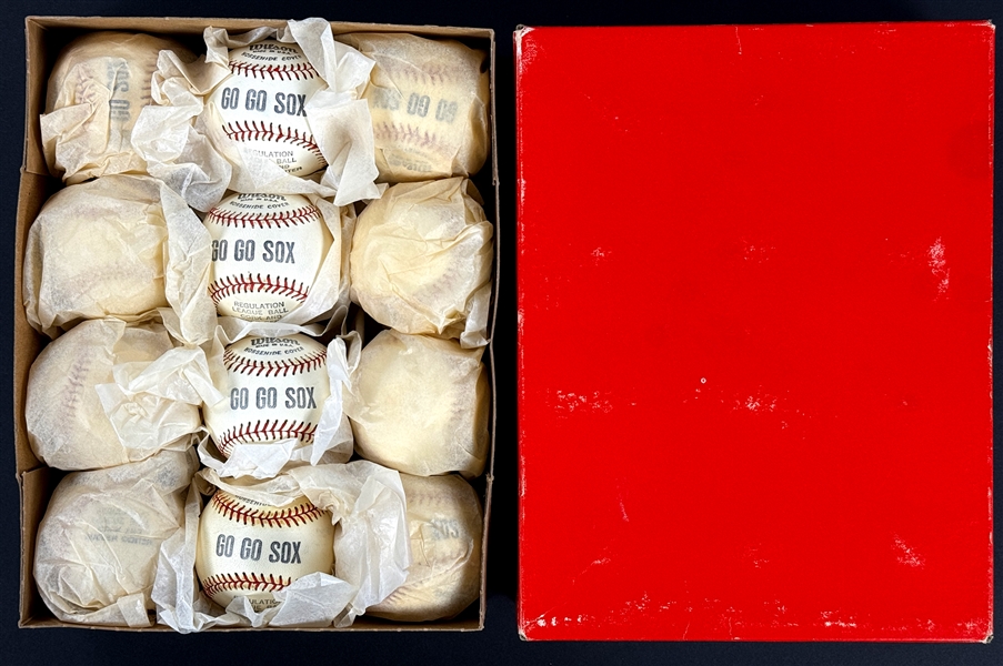 1960s "Go-Go Sox" MINT IN BOX Souvenir Baseballs (24) - From Chicago White Sox Executive