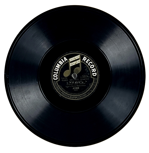 1910 Columbia Records 78 RPM "Take Me Out to the Ball Game" - Earliest Known Record Recording!!!