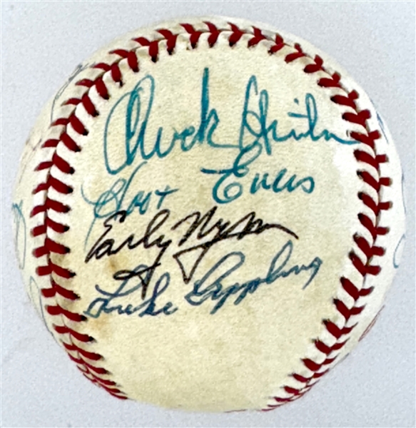 1984 Cracker Jack Old Timers Signed Baseball (17 Sigs.) Incl. Roger Maris, Harmon Killebrew and Others (Beckett Authentic)