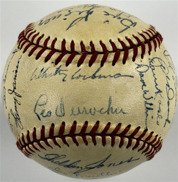 1951 National League Champions New York Giants Team Signed Baseball (26 Sigs) Incl. Rookie Willie Mays Signature (JSA)