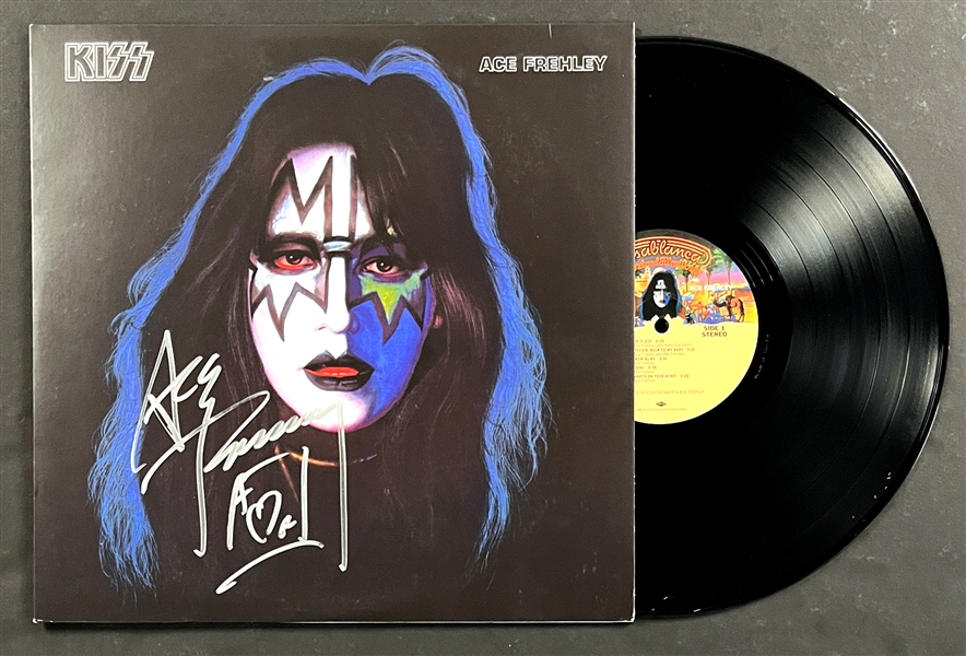 Ace Frehley Signed KISS LP <em>Ace Frehley</em> (Beckett Authentic)