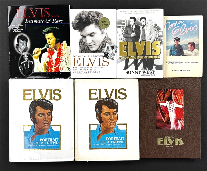 Elvis Presleys Memphis Mafia Signed Books (7) Incl. Joe Esposito, Charlie Hodge, Sonny West and Others (Beckett Authentic)