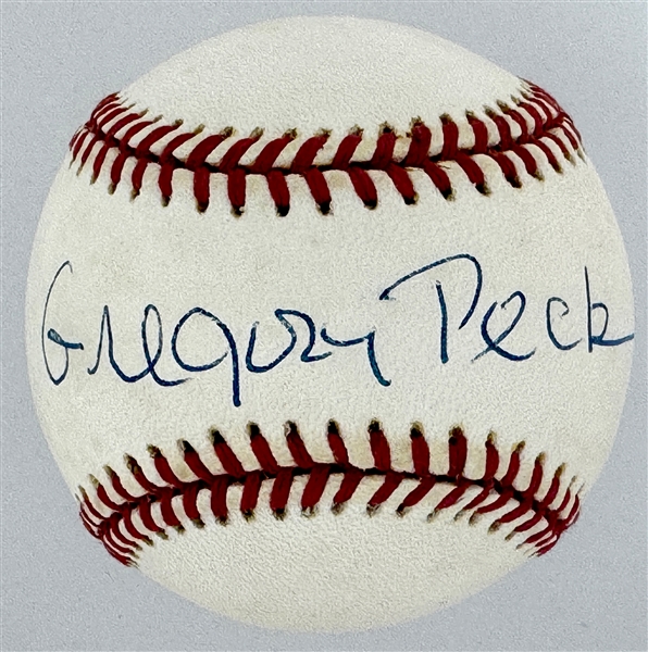 Gregory Peck Single Signed Baseball (Beckett Authentic)