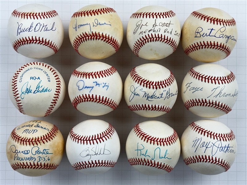 Baseball Superstars and Fan Favorites Single Signed Baseballs (21) (Beckett Authentic)