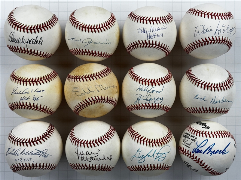 Baseball Hall of Famers Single Signed Baseballs (13) (Beckett Authentic)