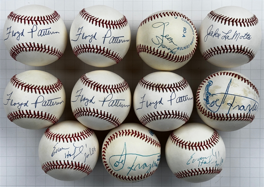 Boxing Champions Single Signed Baseballs (11) (Beckett Authentic)