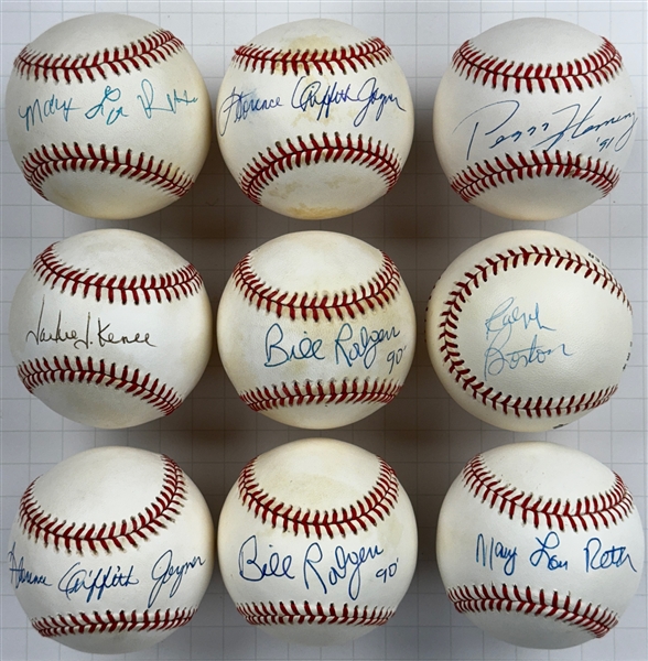 Olympic Champions Single Signed Baseballs (9) (Beckett Authentic)