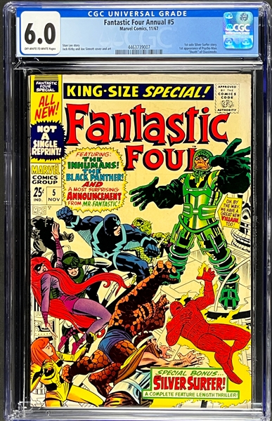 Fantastic Four Annual  #5 (Marvel, 1967) CGC FN 6.0 - First App. Psycho Man