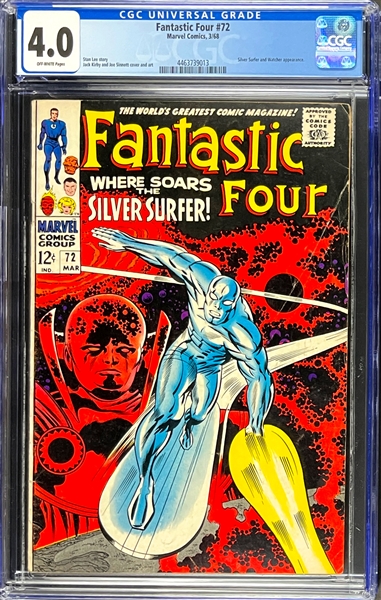 Fantastic Four #72 (Marvel, 1968) CGC VG 4.0 - Silver Surfer and Watcher Cover