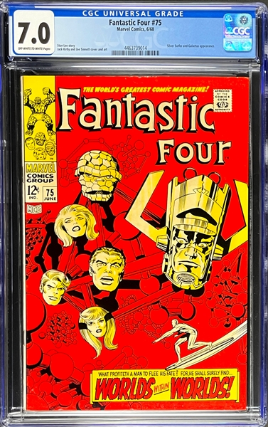 Fantastic Four #75 (Marvel, 1968) CGC VF 7.0 - Galactus and Silver Surfer Cover