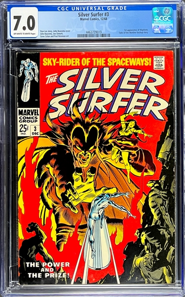 Silver Surfer #3 (Marvel, 1968) CGC FN/VF 7.0 - First App. of Mepihsto