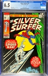 Silver Surfer #14 (Marvel, 1970) CGC FN+ 6.5 - Spider-Man Appearance